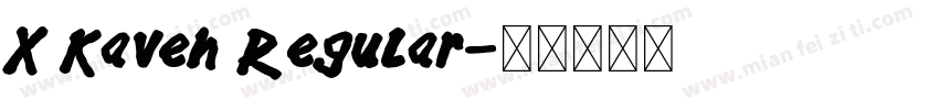 X Kaveh Regular字体转换
